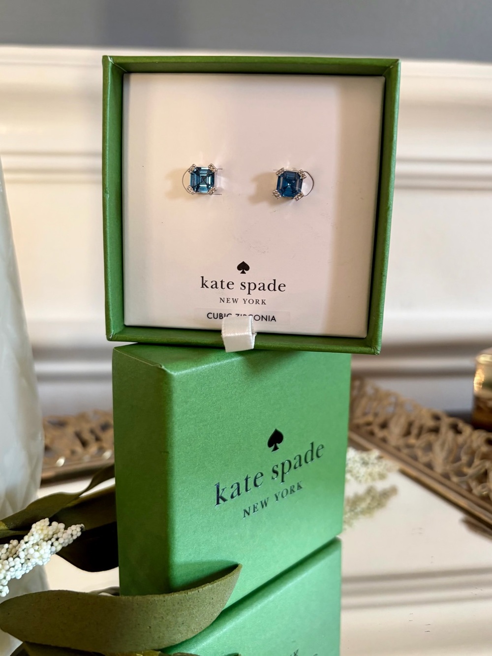 Kate Spade Dazzle Studs- Light Saphire